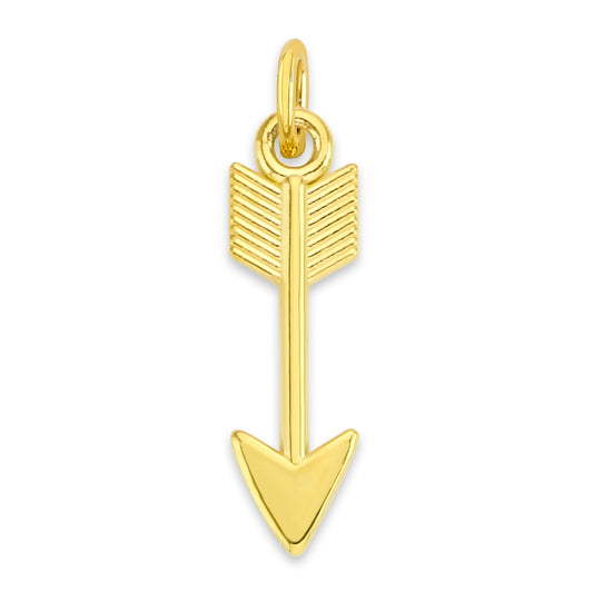 Solid Gold Arrow Charm - 10k or 14k
