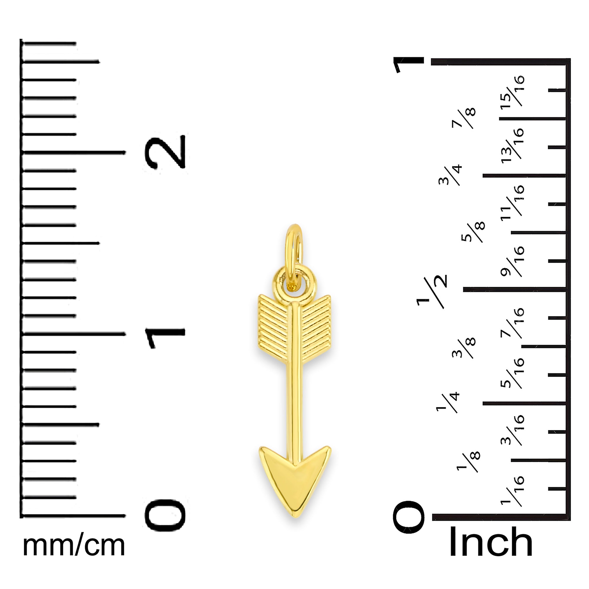 Solid Gold Arrow Charm - 10k or 14k