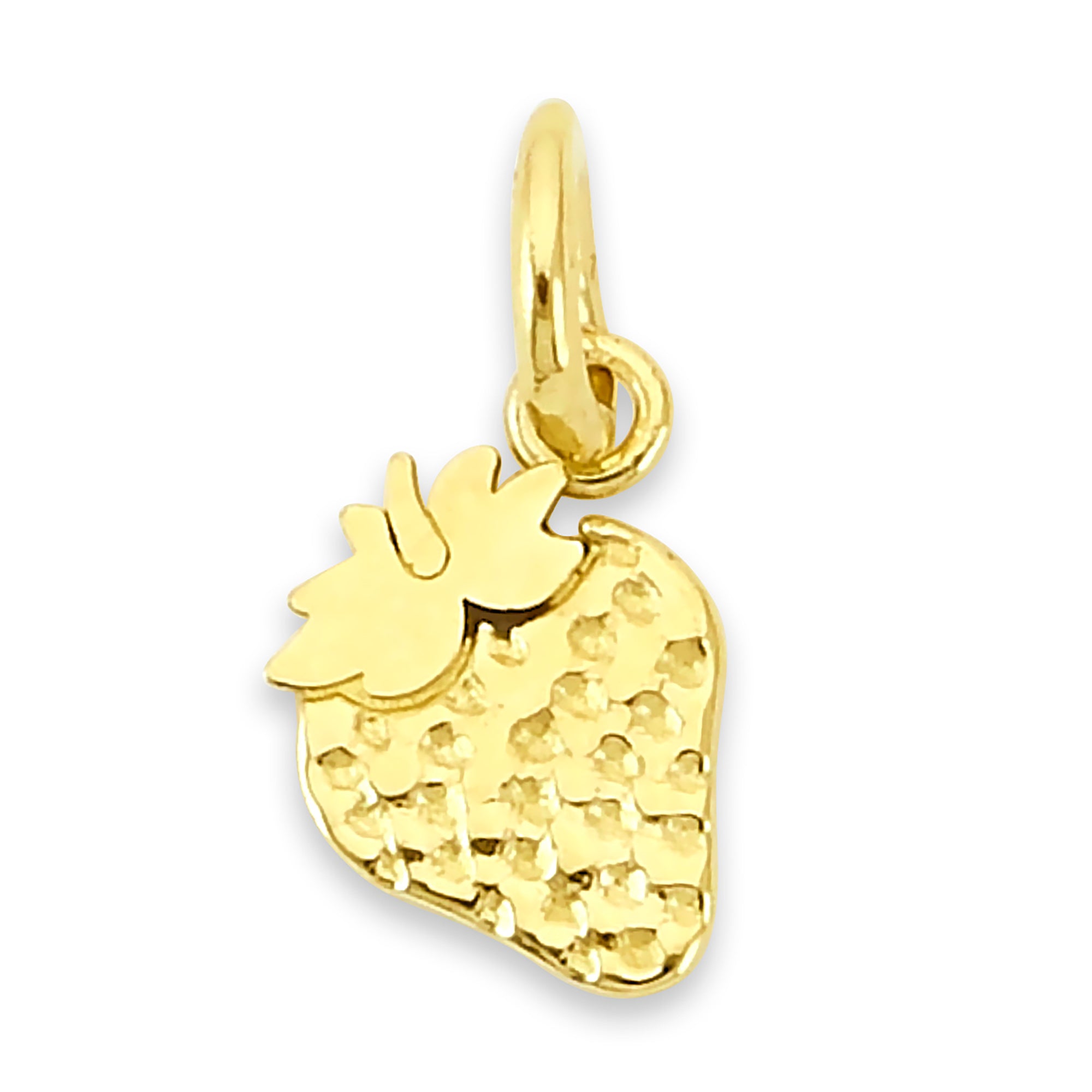 Solid Gold Strawberry Charm - 10k or 14k