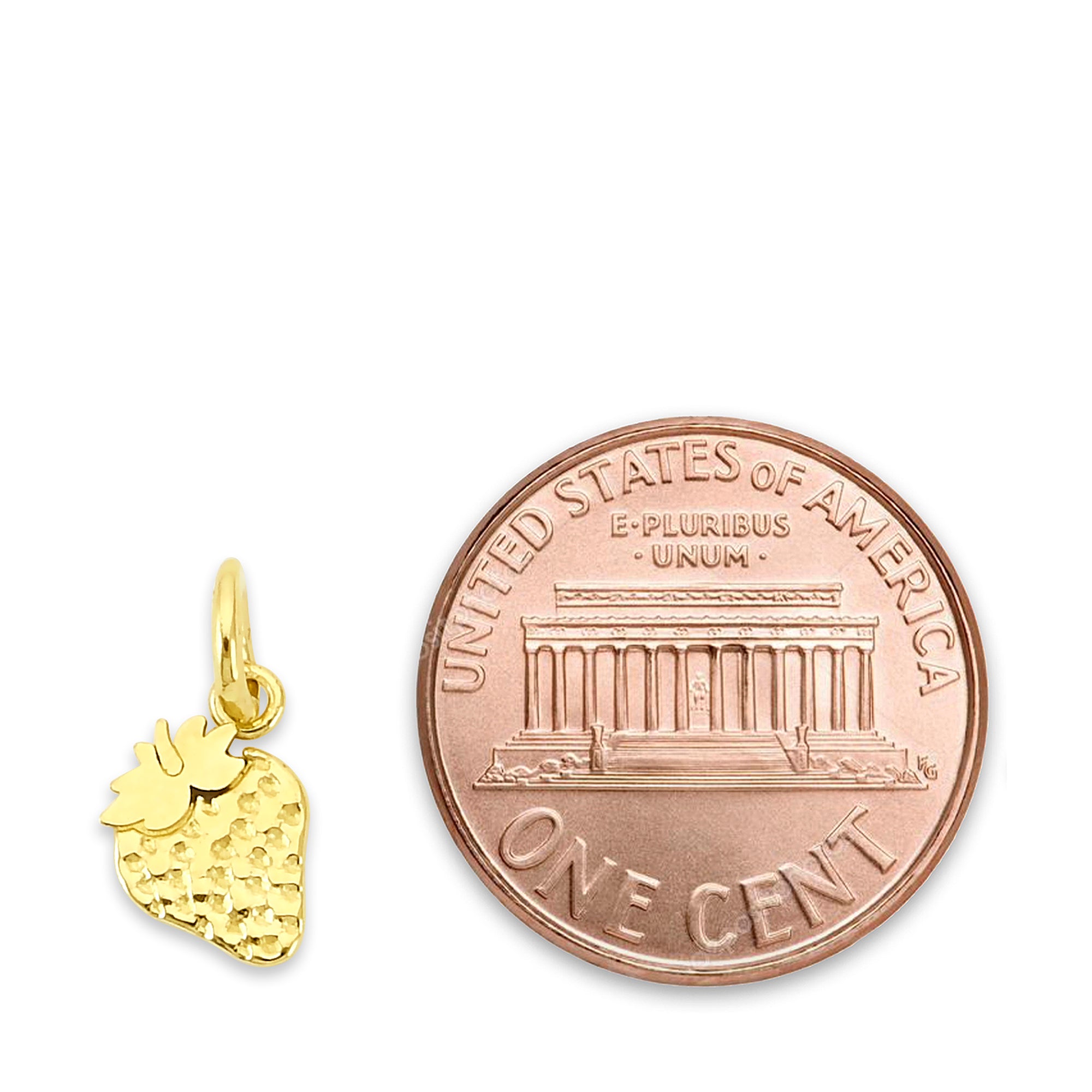 Solid Gold Strawberry Charm - 10k or 14k