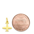 Load image into Gallery viewer, Solid Gold Airplane Charm - 10k or 14k
