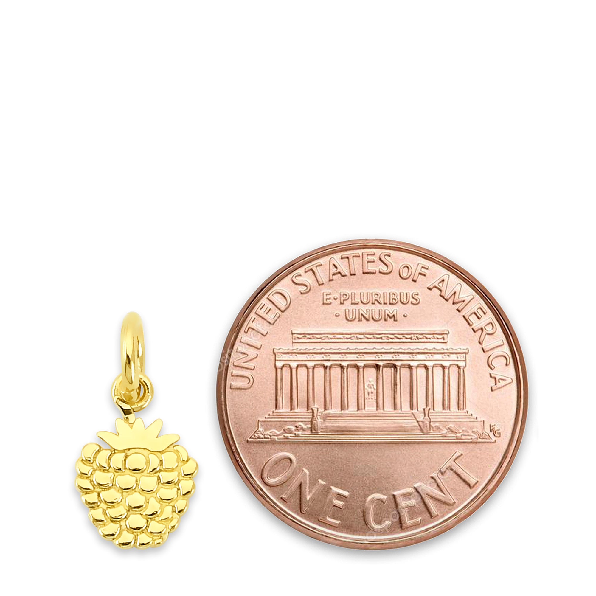 Solid Gold Raspberry Charm - 10k or 14k