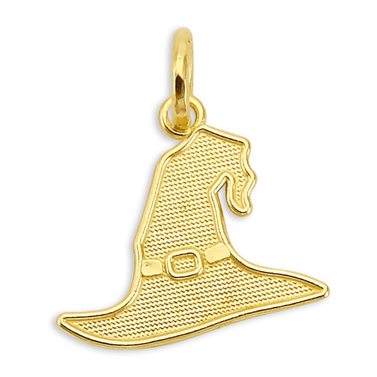 Solid Gold Witch Hat Charm- 10k or 14k