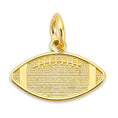 Load image into Gallery viewer, Solid Gold Football Charm- 10k or 14k
