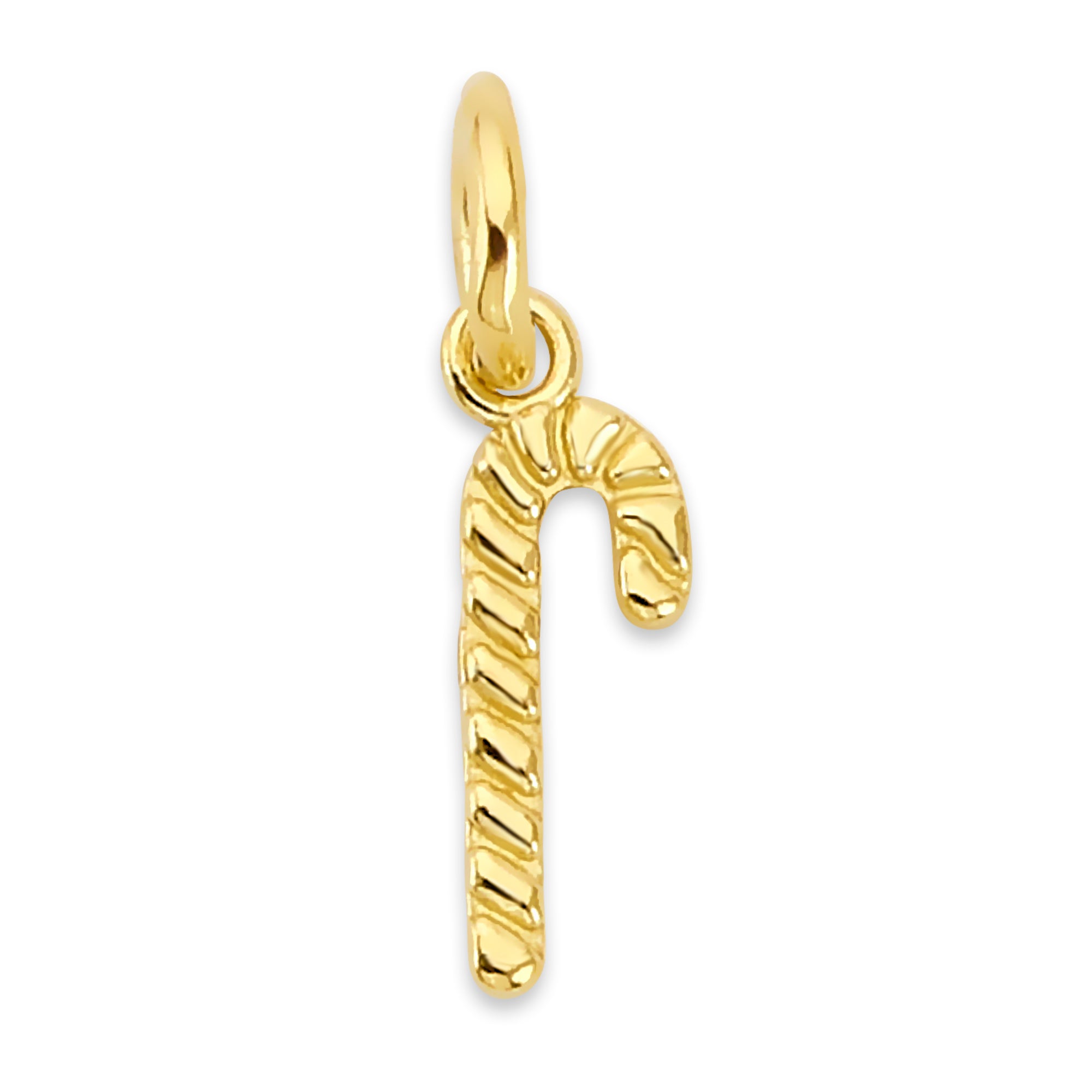 Solid Gold Candy Cane Charm - 10k or 14k