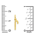 Load image into Gallery viewer, Solid Gold Candy Cane Charm - 10k or 14k
