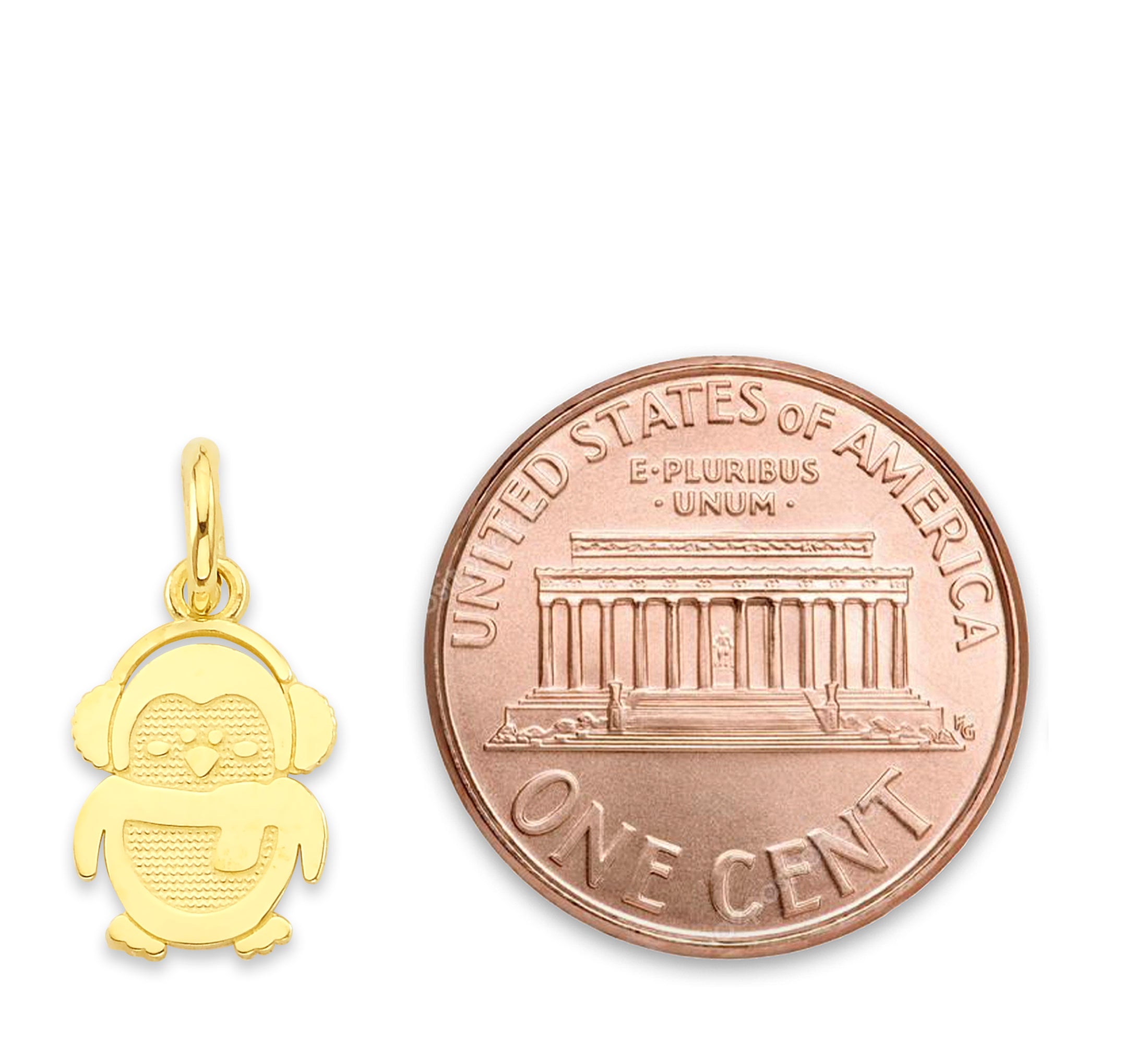Solid Gold Penguin Charm - 10k or 14k