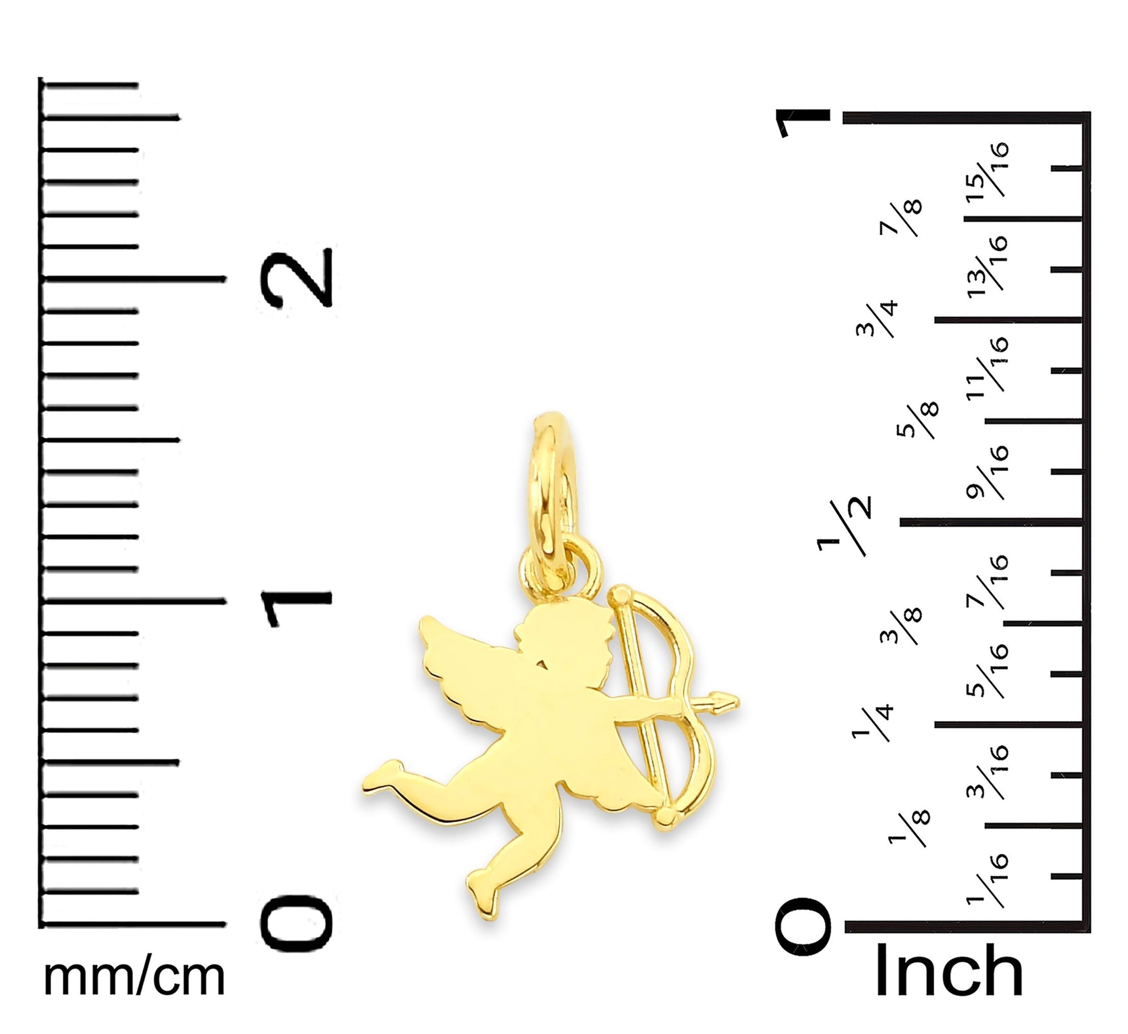Solid Gold Cupid Charm - 10k or 14k