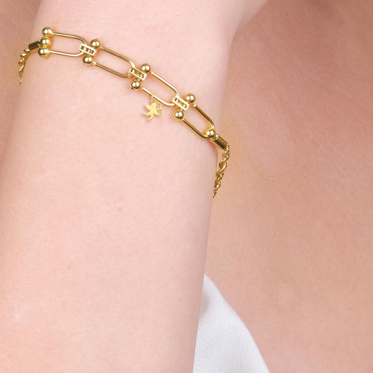 Solid Gold Cupid Charm - 10k or 14k