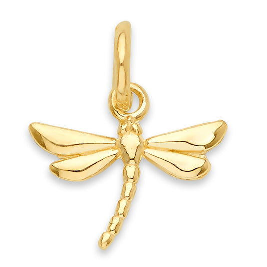 Solid Gold Dragonfly Charm- 10k or 14k