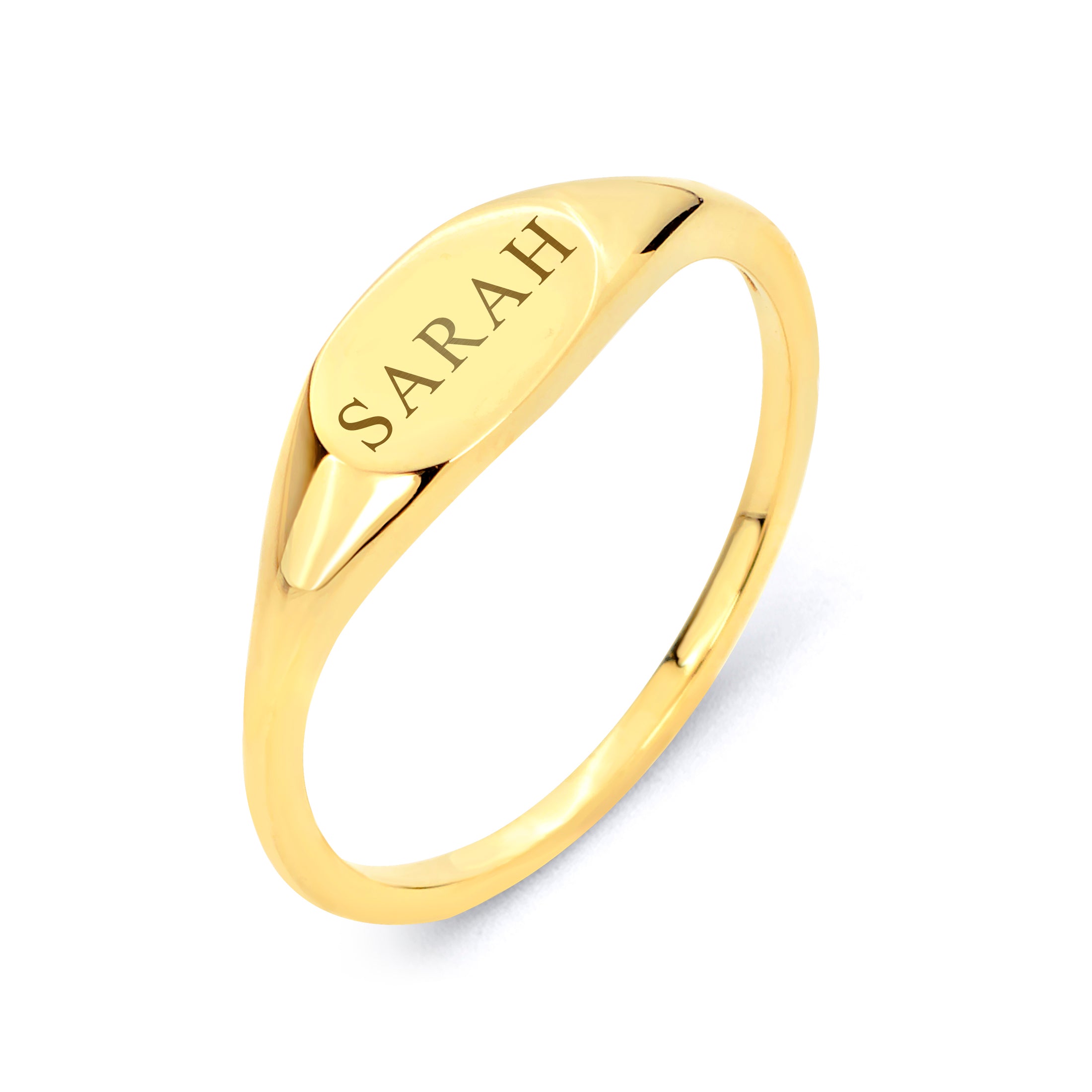 Solid Gold Personalized Name Ring - 10k or 14k
