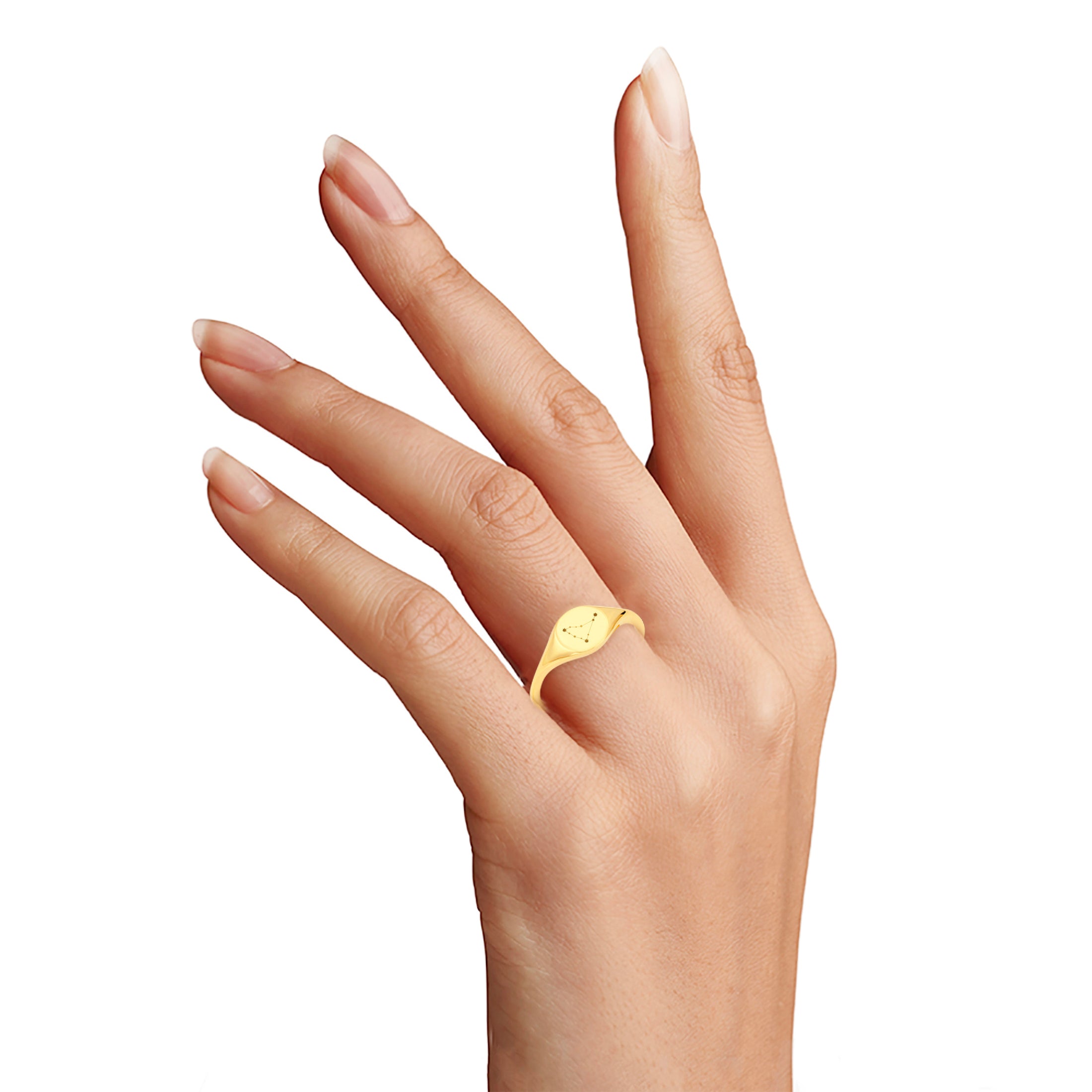 Solid Gold Zodiac Constellation Ring - 10k or 14k
