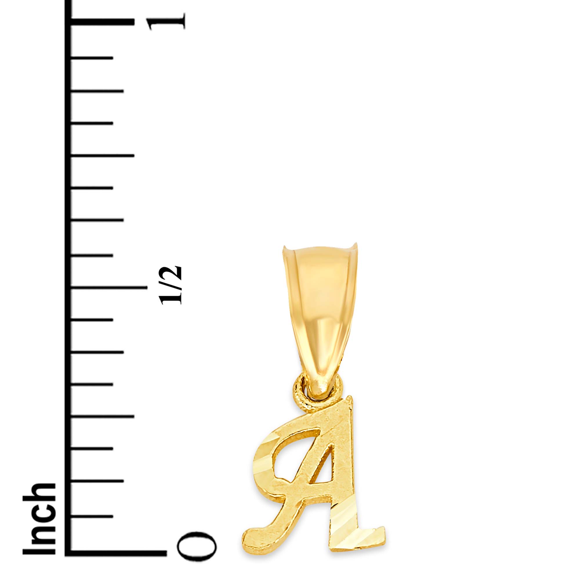 10k/14k Solid Gold Initial Pendant - Personalized Jewelry for Necklace