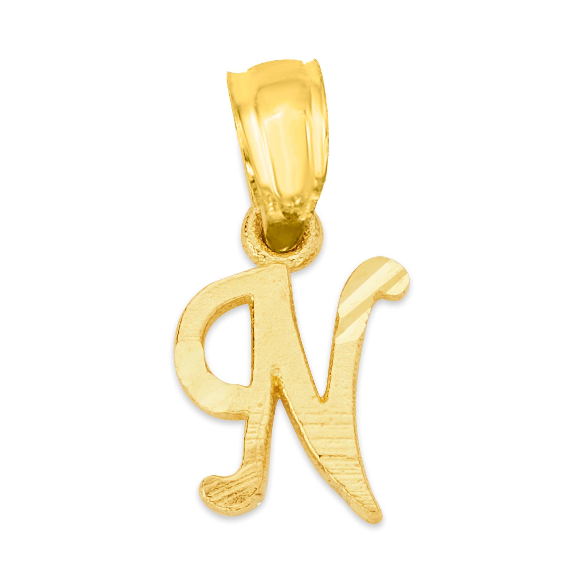 10k/14k Solid Gold Initial Pendant - Personalized Jewelry for Necklace