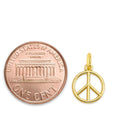 Load image into Gallery viewer, 10k/14k Solid Gold Peace Charm - Symbolic Jewelry for Bracelet
