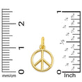 Load image into Gallery viewer, 10k/14k Solid Gold Peace Charm - Symbolic Jewelry for Bracelet
