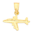 Load image into Gallery viewer, 10k/14k Solid Gold Airplane Charm - Travel Jewelry for Bracelet
