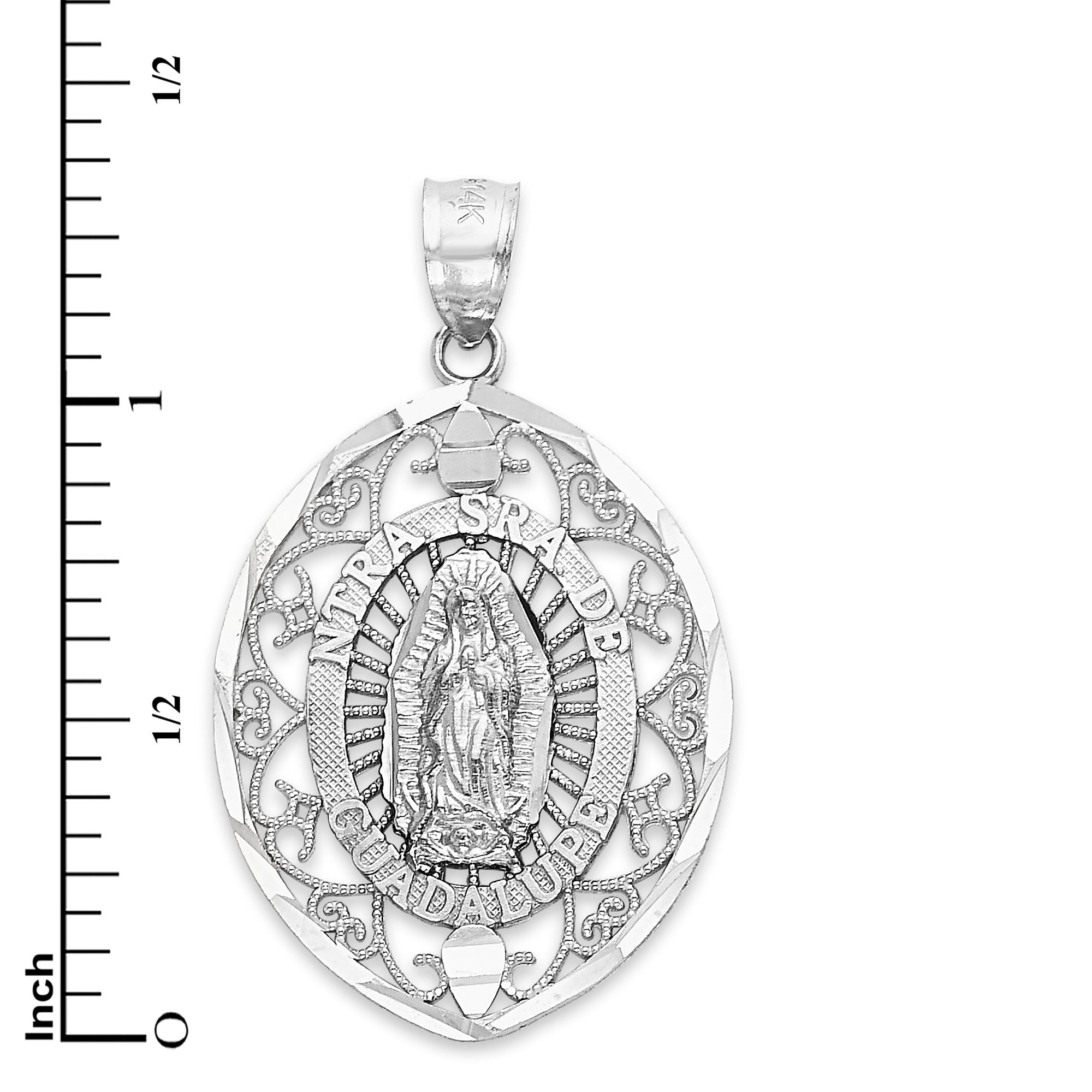 925 Sterling Silver Guadalupe Pendant