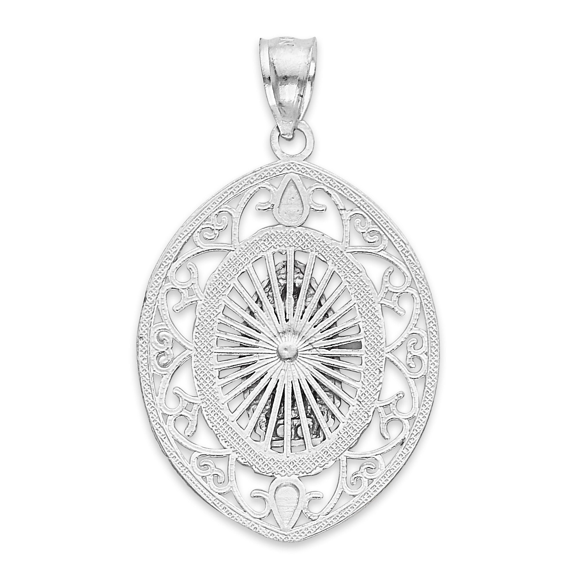 925 Sterling Silver Guadalupe Pendant