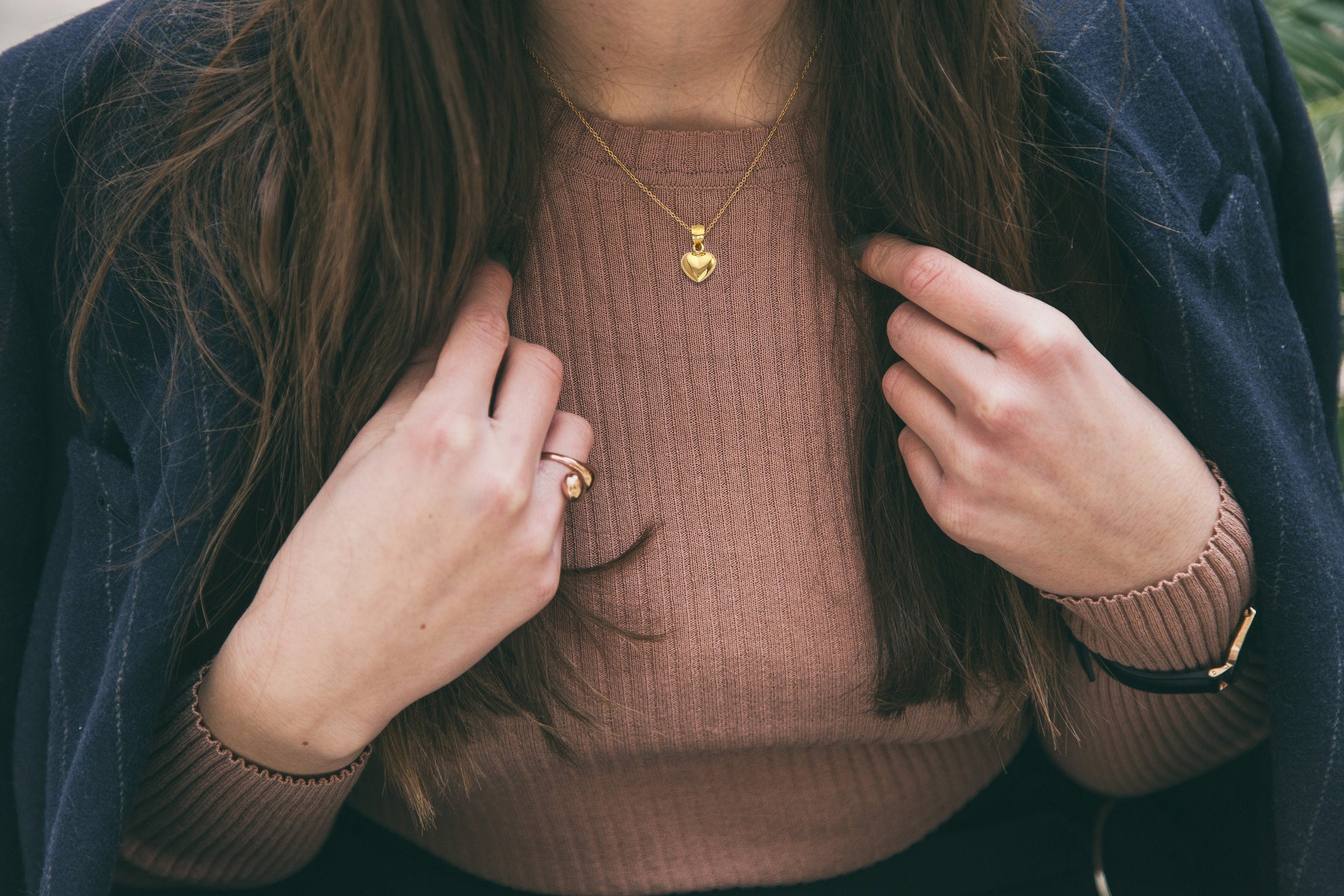 10k/14k Solid Gold Heart Pendant - Romantic Jewelry Gifts