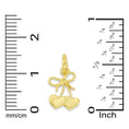 Load image into Gallery viewer, Solid Gold Bow with Hearts Charm - 10k or 14k

