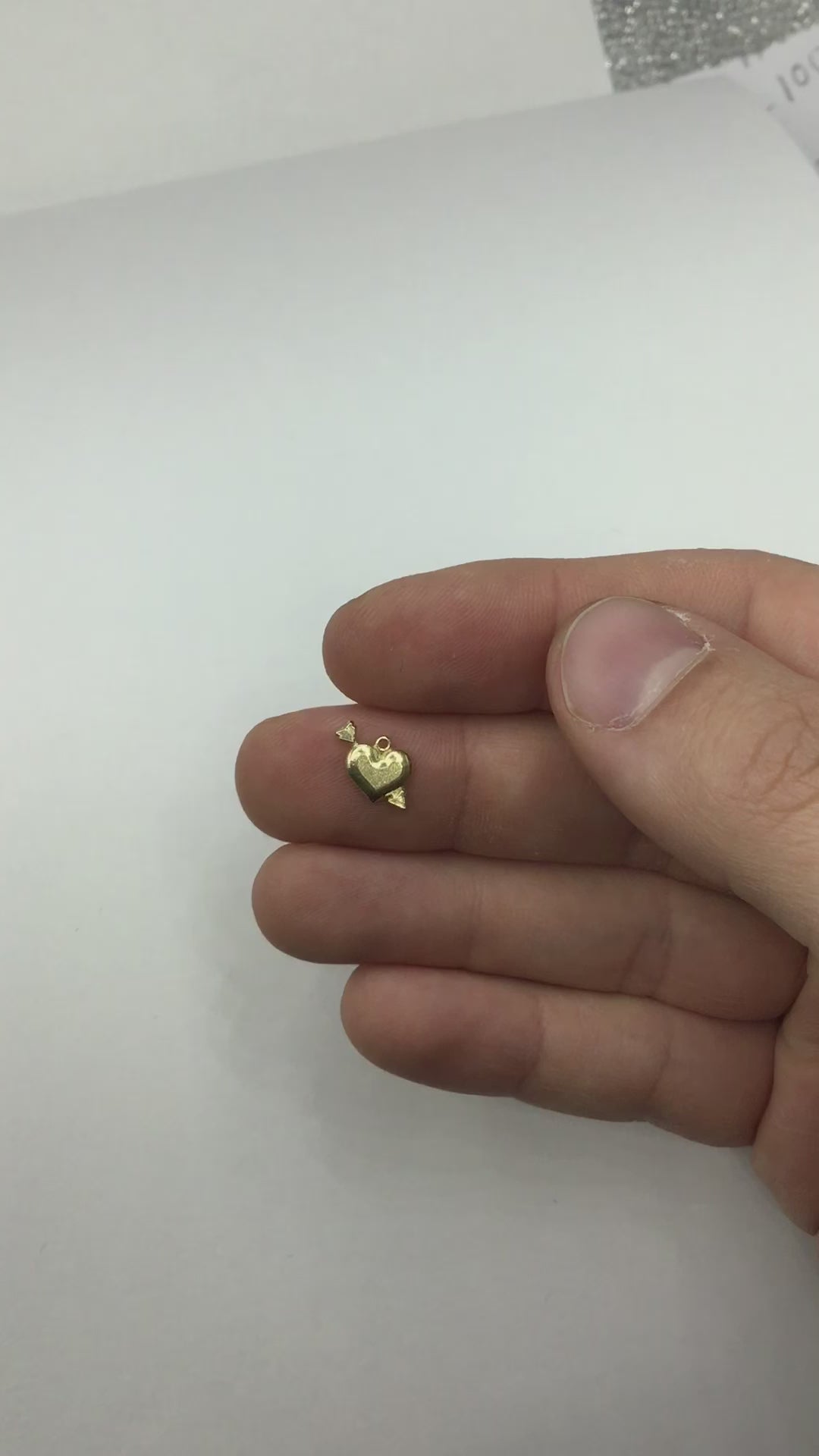 10k/14k Gold Heart with Arrows Pendant - Romantic Jewelry Gifts