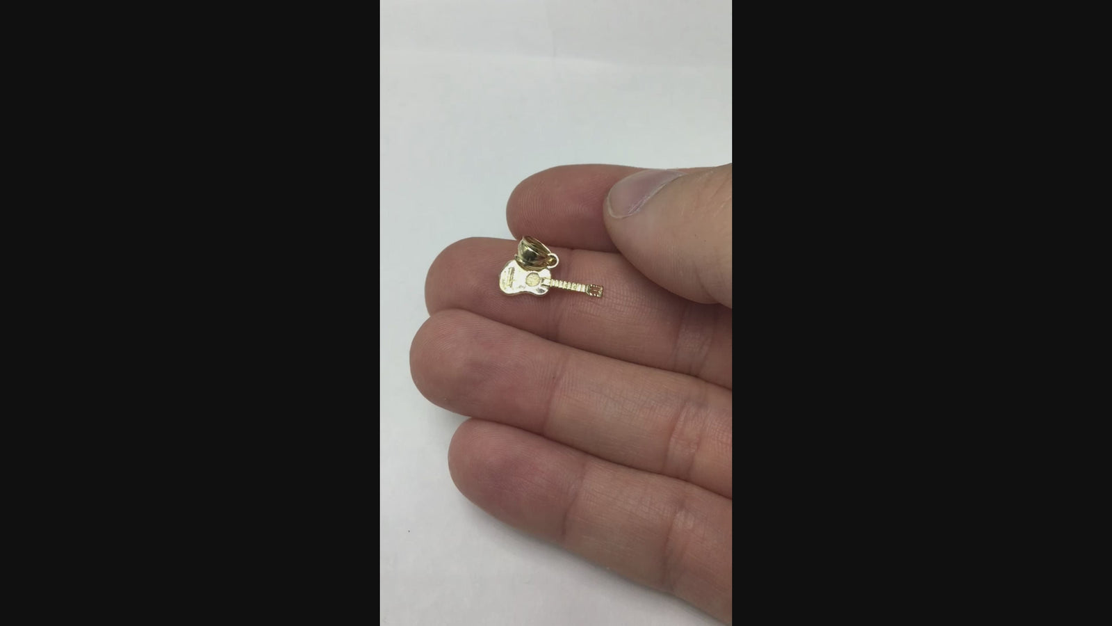 10k/14k Solid Gold Guitar Pendant - Music Jewelry Gifts