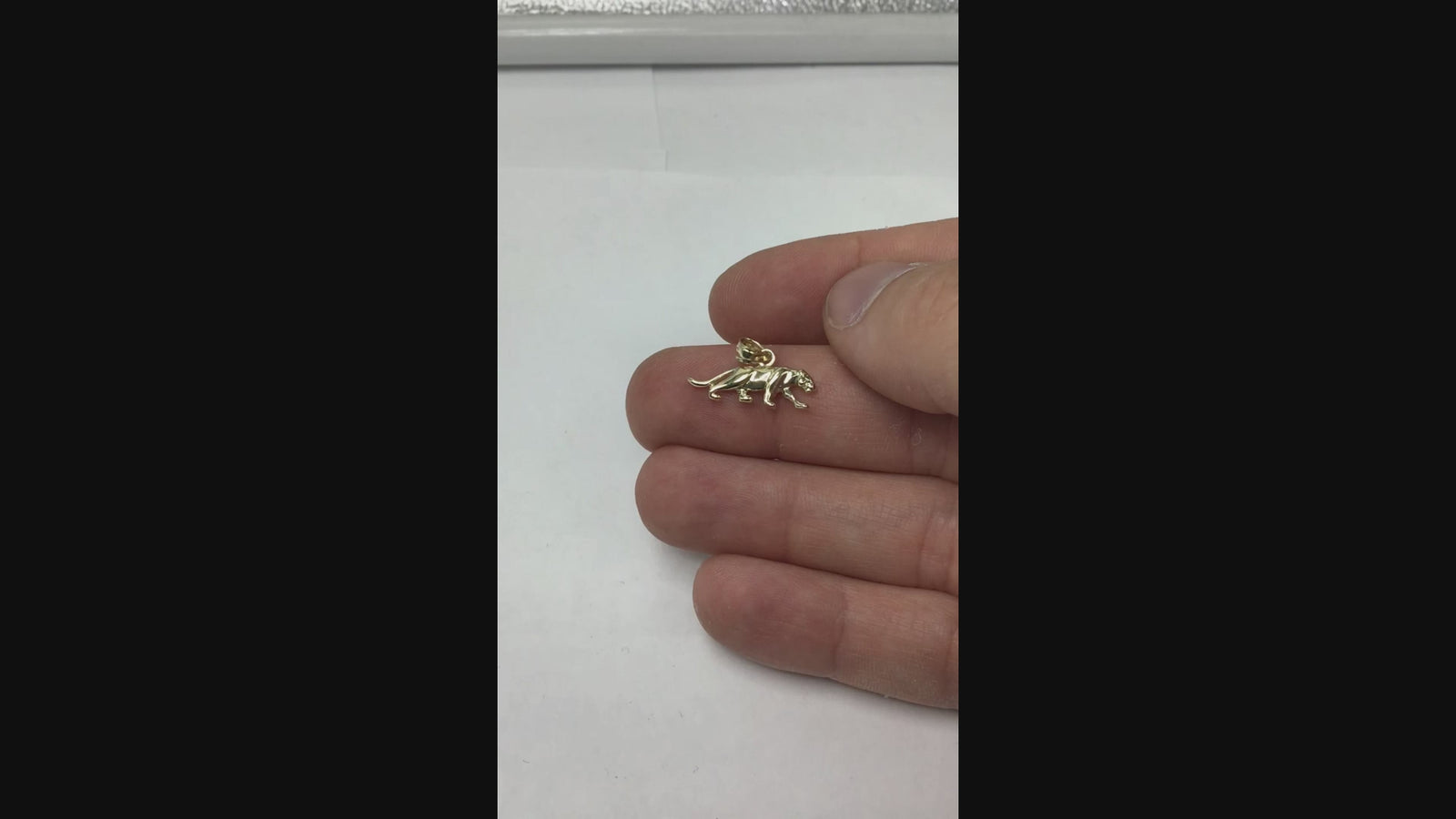 10k/14k Solid Gold Panther Pendant - Animal Jewelry Charms
