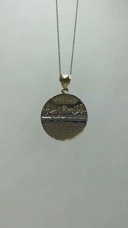 Solid Gold Last Supper Pendant - 10k or 14k