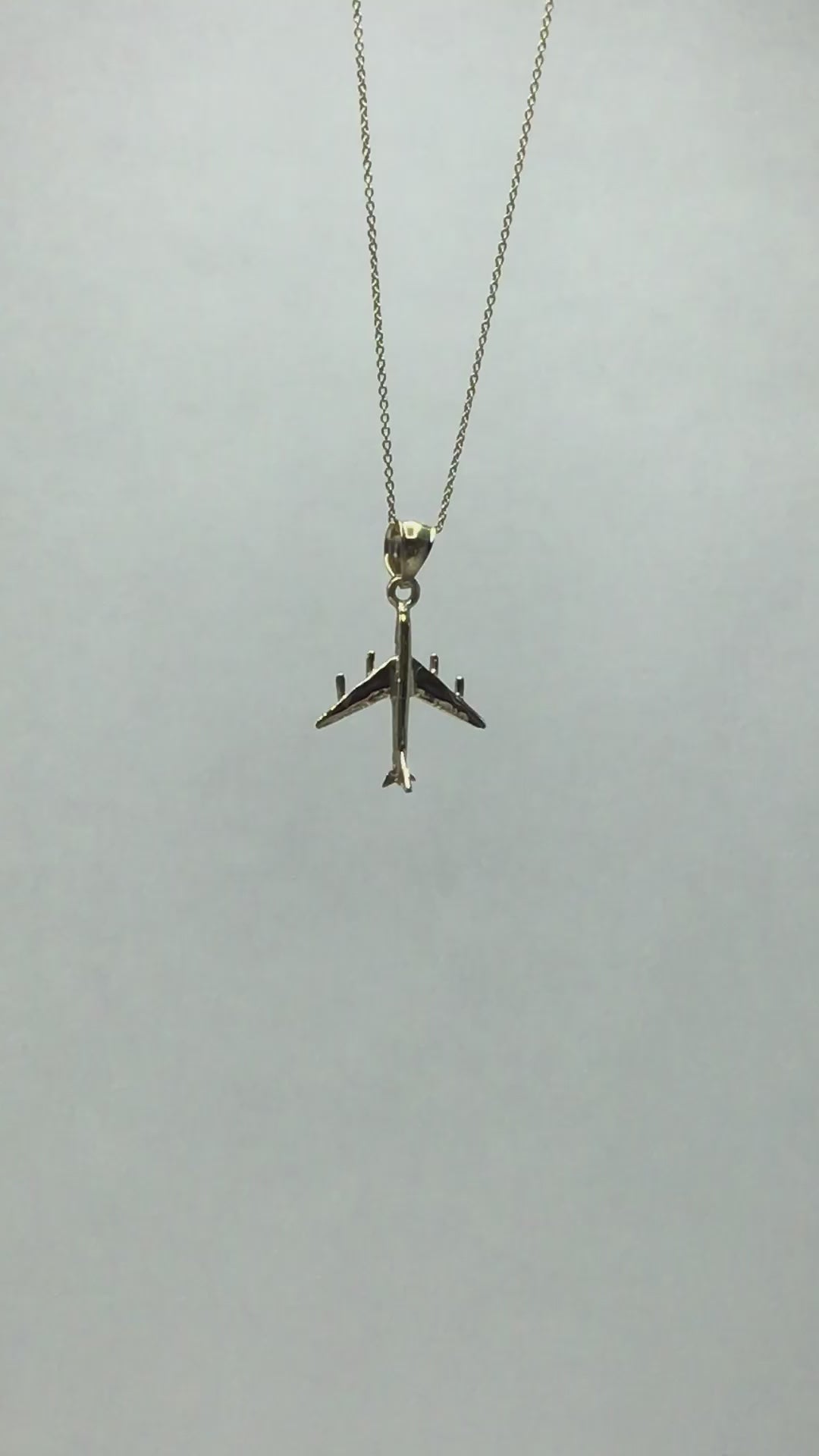 10k/14k Solid Gold Airplane Charm - Travel Jewelry for Bracelet