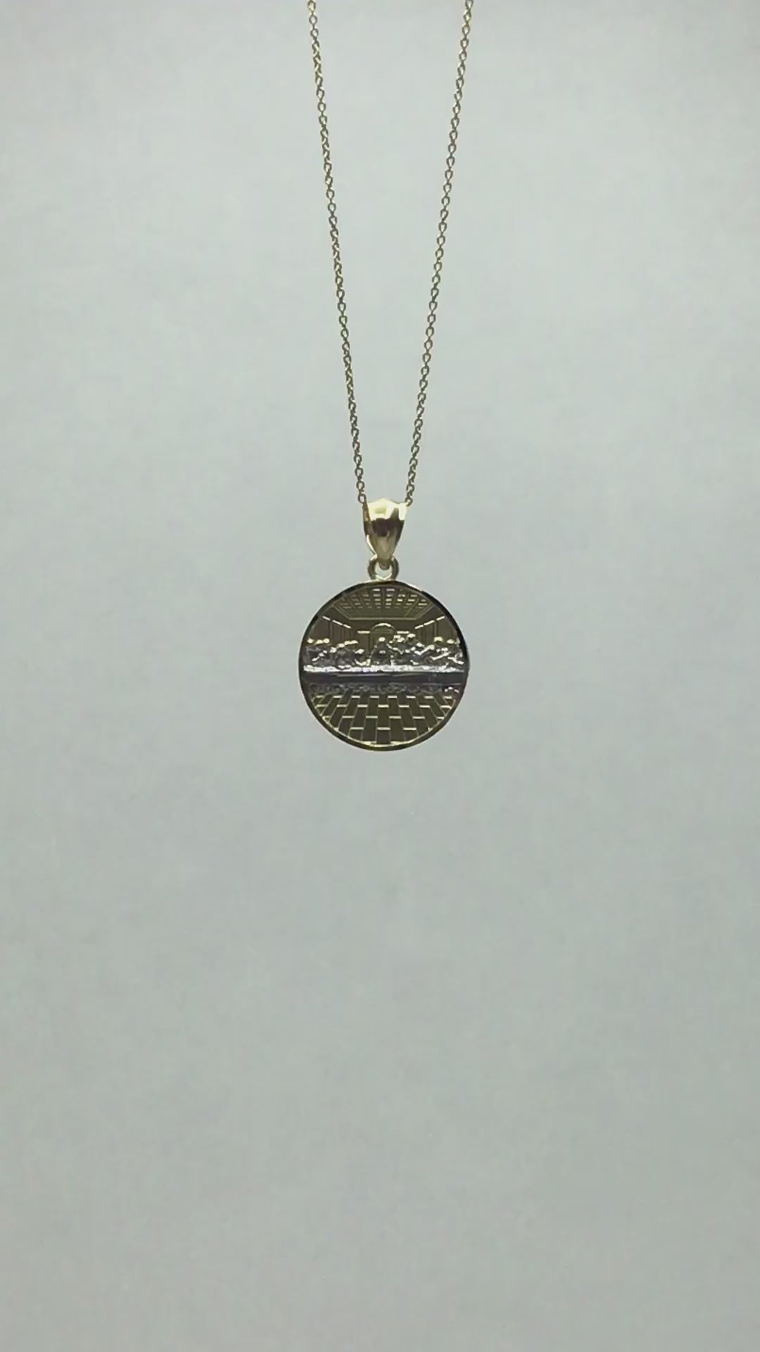 10k/14k Solid Gold Last Supper Pendant - Religious Jesus Necklace