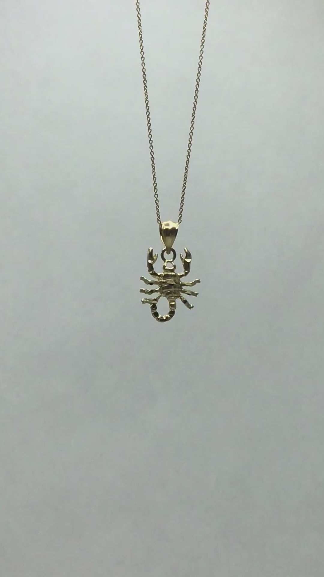 10k/14k Solid Gold Scorpion Pendant - Symbolic Jewelry Gifts