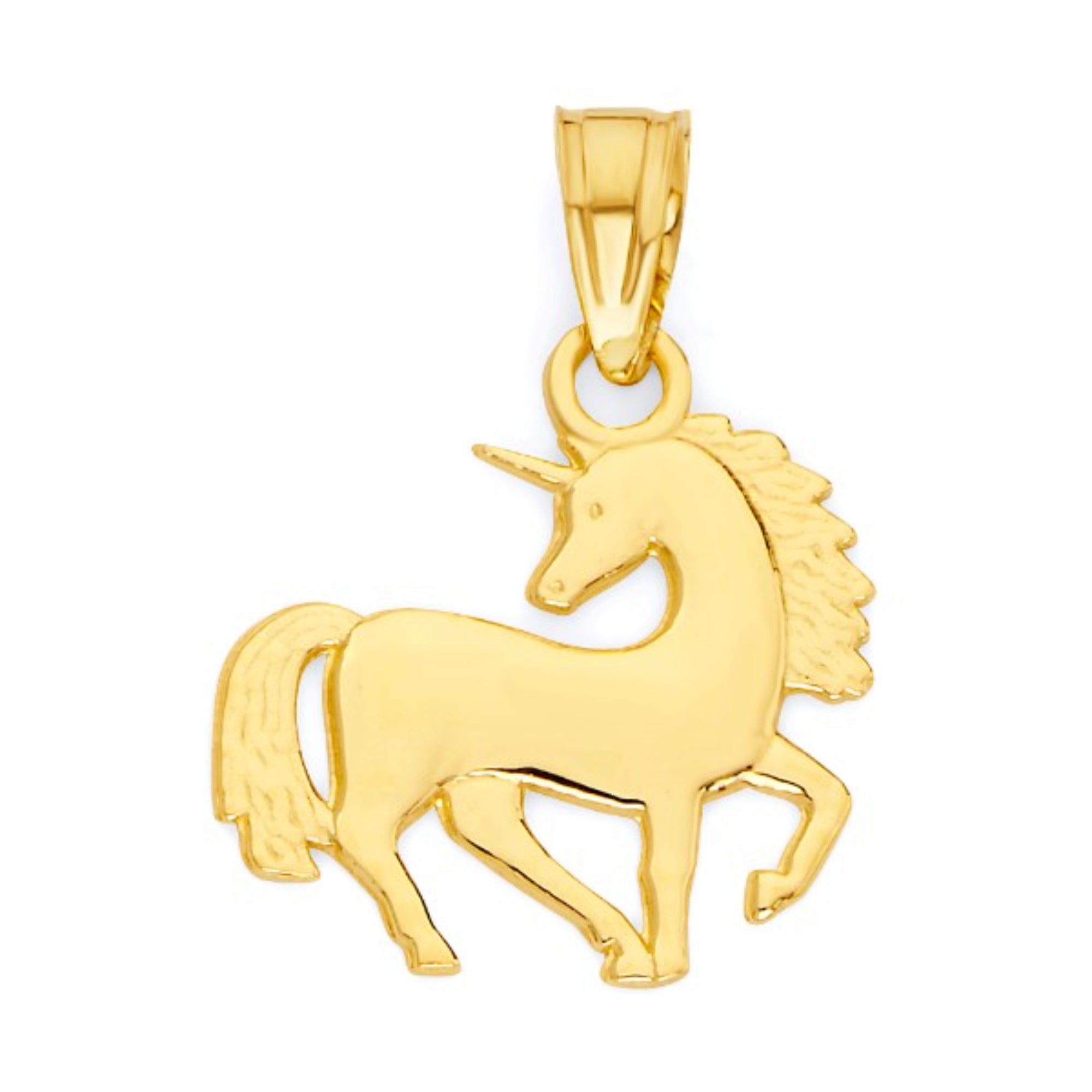 Solid Gold Unicorn Pendant - 10k or 14k