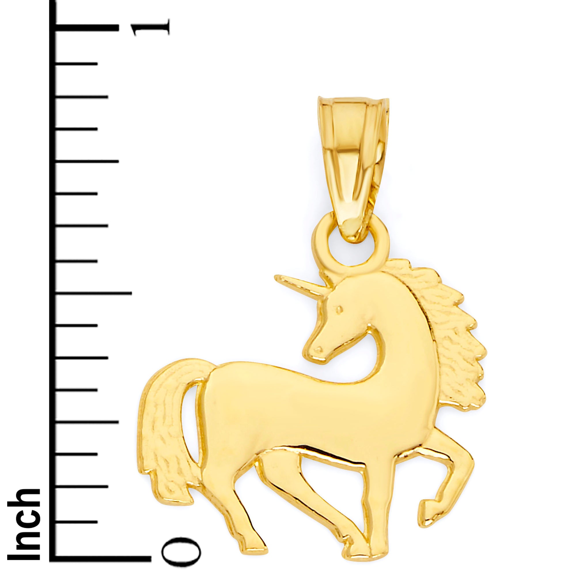 Solid Gold Unicorn Pendant - 10k or 14k
