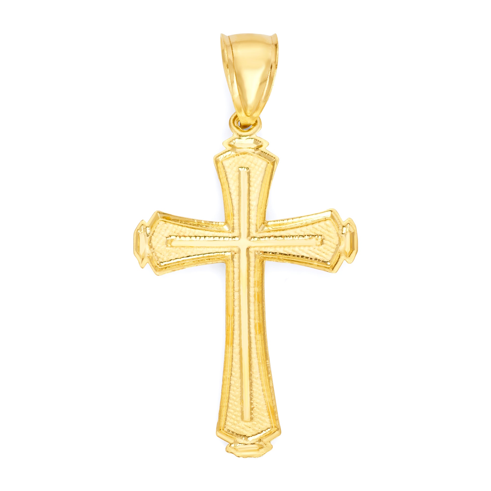 Solid Gold Cross Pendant - 10k or 14k