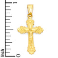 Load image into Gallery viewer, Solid Gold Crucifix Pendant - 10k or 14k
