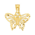 Load image into Gallery viewer, Solid Gold Butterfly Pendant - 10k or 14k
