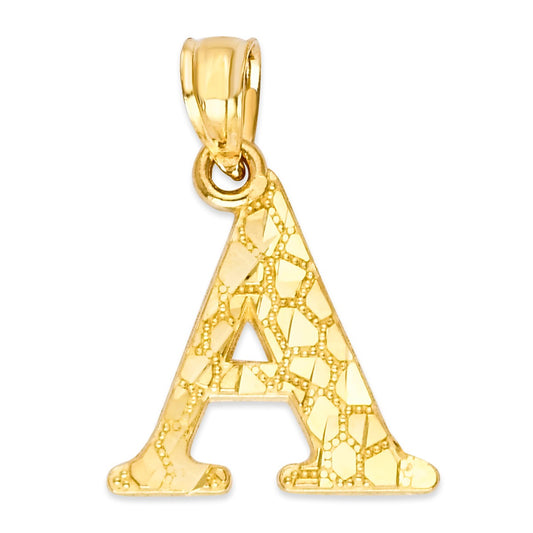 Solid Gold Initial Pendant - 10k or 14k