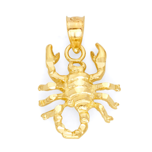 Solid Gold Scorpion Pendant - 10k or 14k