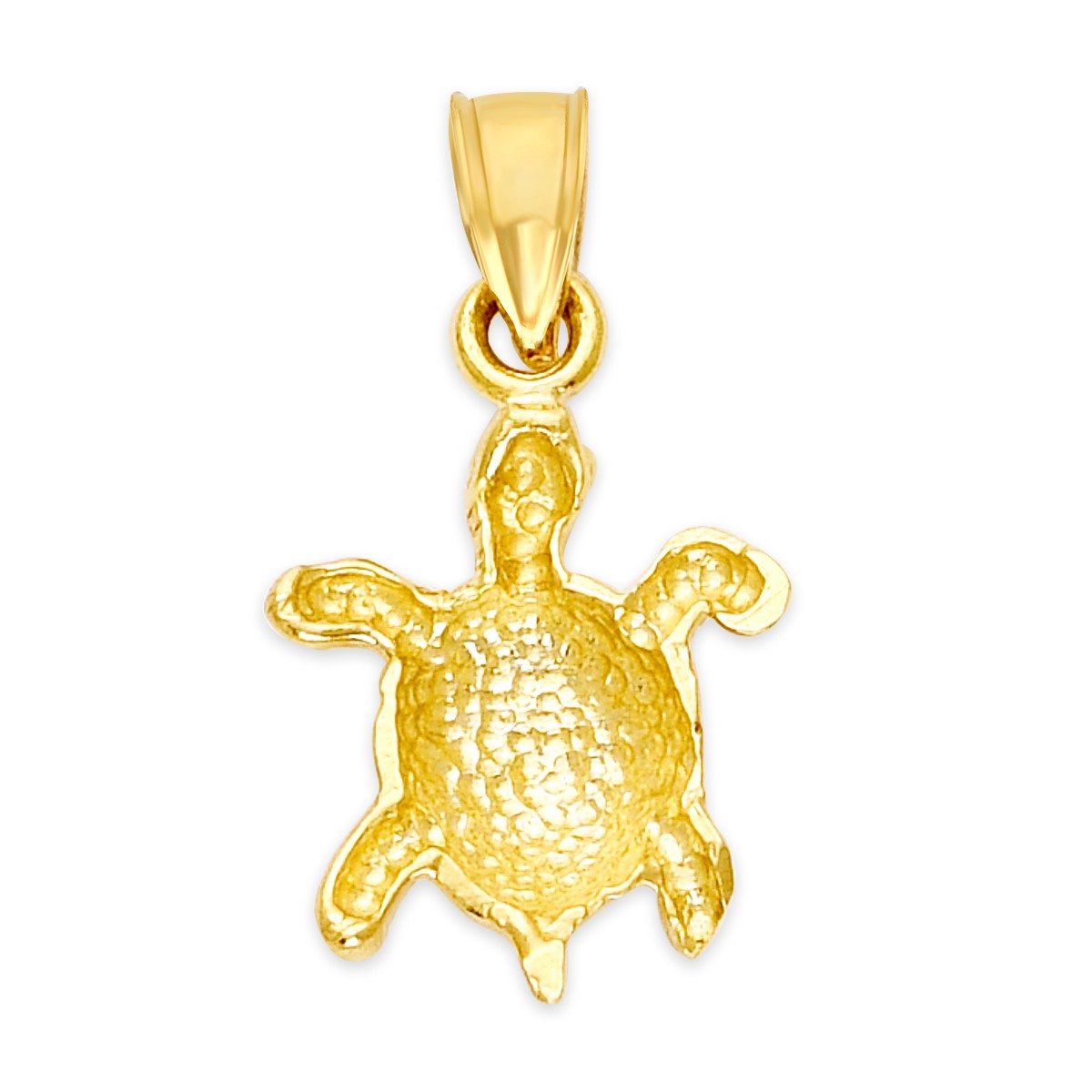 Solid Gold Turtle Pendant - 10k or 14k