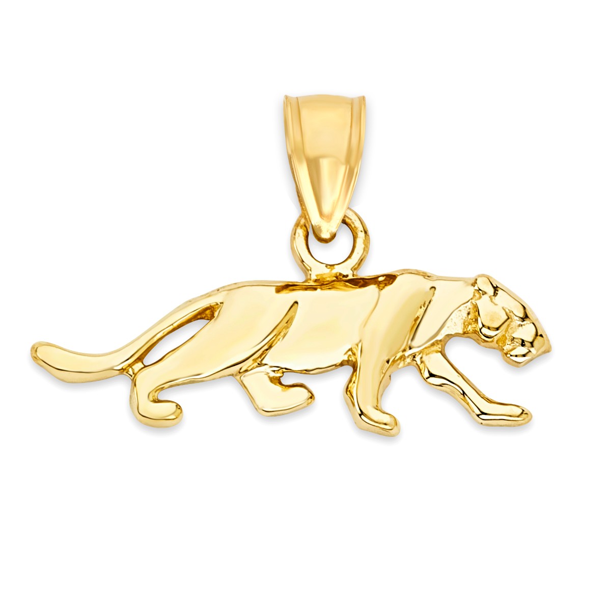 Solid Gold Panther Pendant - 10k or 14k