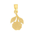 Load image into Gallery viewer, Solid Gold Hanging Rose Pendant - 10k or 14k
