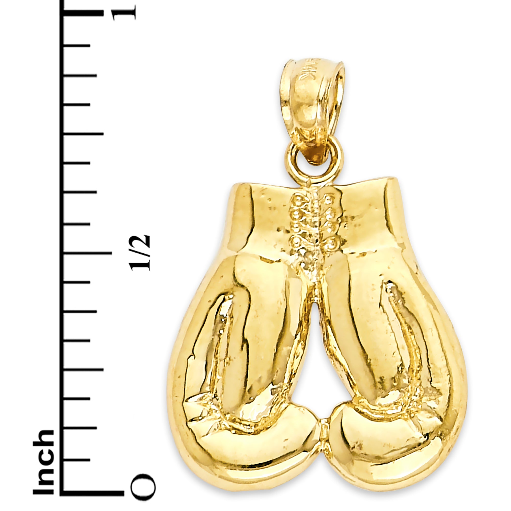 14k real gold double gloves pendant perfect gift top