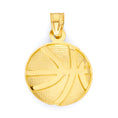 Load image into Gallery viewer, Solid Gold Basketball Pendant - 10k or 14k
