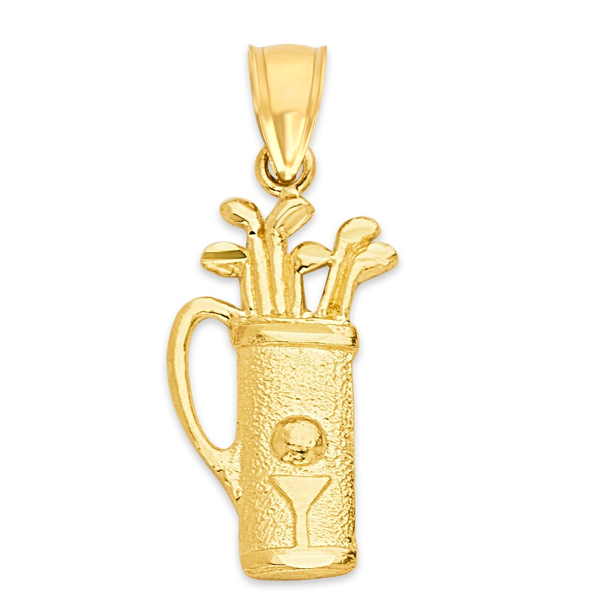 Solid Gold Boxing Golf Pendant - 10k or 14k