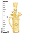 Load image into Gallery viewer, Solid Gold Boxing Golf Pendant - 10k or 14k
