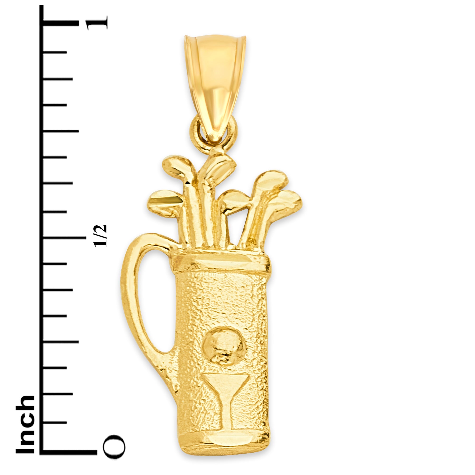 Solid Gold Boxing Golf Pendant - 10k or 14k