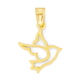 Load image into Gallery viewer, Solid Gold Dove Pendant - 10k or 14k
