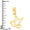 Load image into Gallery viewer, Solid Gold Dove Pendant - 10k or 14k
