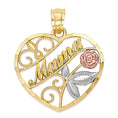 Load image into Gallery viewer, Solid Gold Mama Heart Pendant - 10k or 14k
